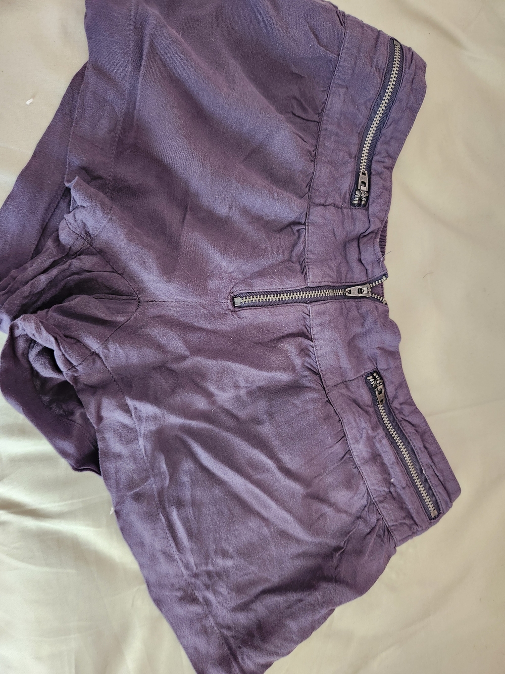 Womens Hang Ten Purple Knit Short Shorts Sizw XS W28